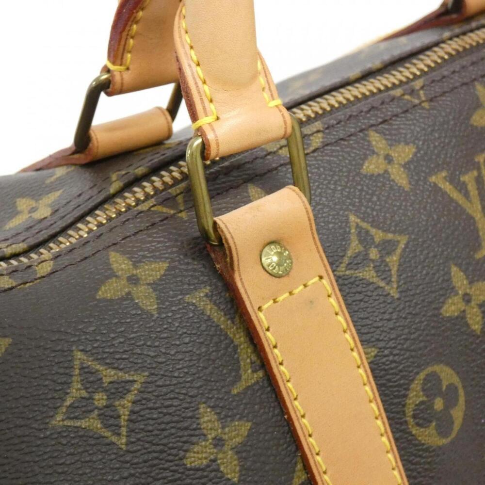 LOUIS VUITTON Brown Monogram Keepall 55 Boston Bag - Picture 6 of 10